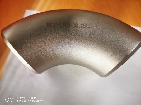 Złączki rurowe ze stali stopowej niklu 90D BW Elbow Incoloy800H Krótki promień zagięcia