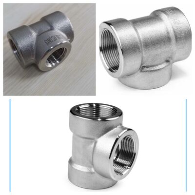 Wysokiej jakości ASME B16.9/ASTM A403 WP316 304 SS Wątek ze stali nierdzewnej o równej średnicy Tee