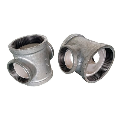 48mm 3-drożny trójnik żeliwny łączniki rurowe DN40 zacisk rurowy 3/4 1''ocynkowany ogniowo trzy kielichowy łącznik rurowy NPT BSP