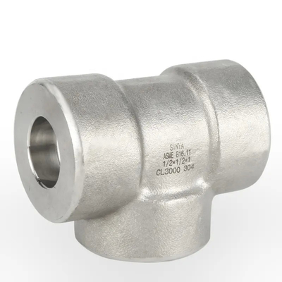 ASME B16.11 NPS3 #3000 NPT-F Równy gwintowany trójnik SA-182 F304L / SA-403 WP304L