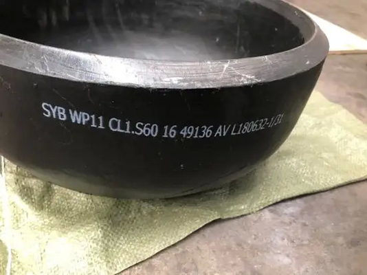 Łącznik ze stali stopowej 10 '' SCH80 Bezszwowa stalowa nasadka do rur ASTM A234 WP11 Spawana nasadka
